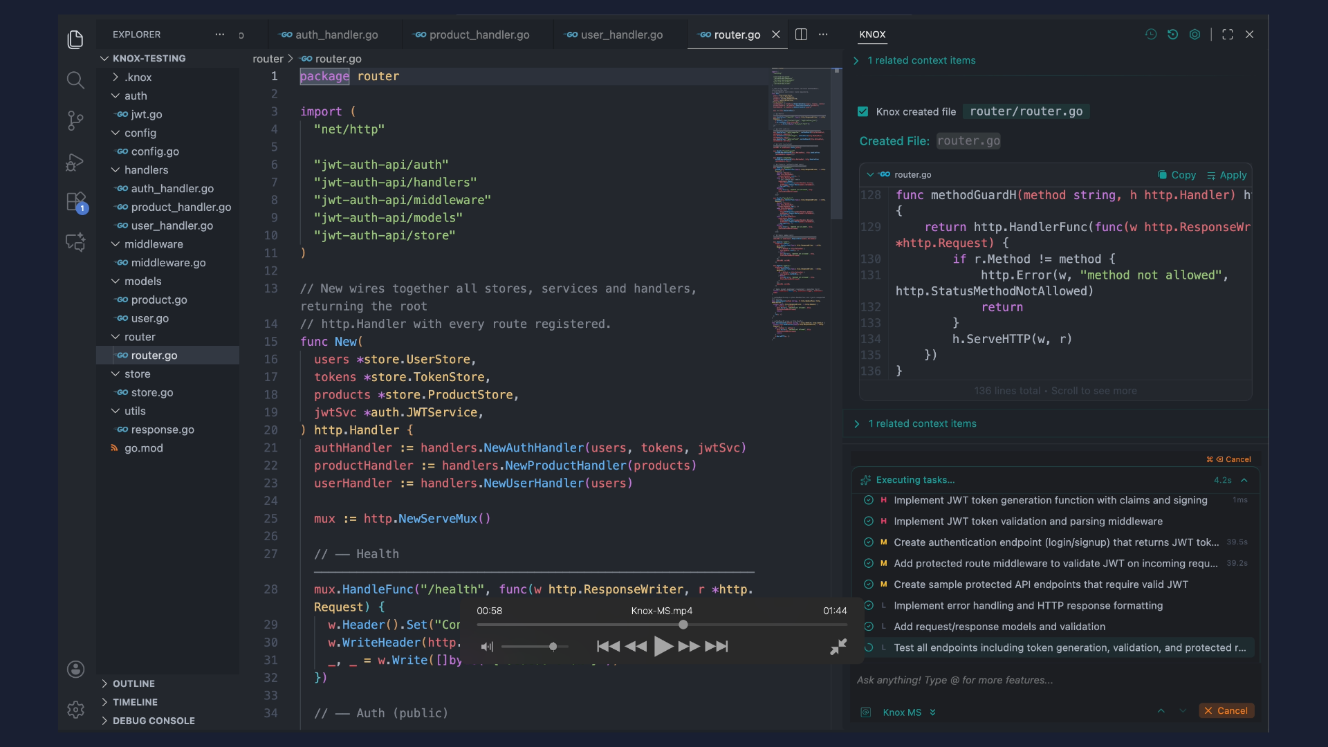 KnoxChat VSCode Extension — The Agent. The System. The Solution. 
